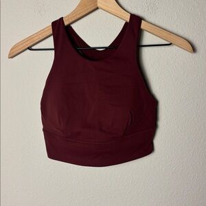 Lululemon Wunder Train Longline Bra *Medium Support, C/D Cup Burgundy W2CNSS